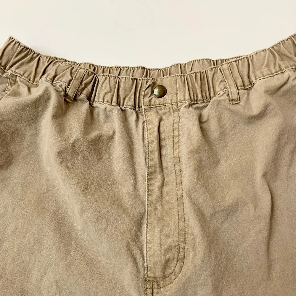 Vintage Windridge 100% Cotton Khaki Casual Short Shorts Men's Medium - Picture 3 of 10